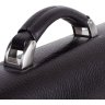 Мужской черный портфель из качественной кожи с выраженной фактурой Desisan (206-011) - 6