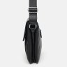 Горизонтальная мужская сумка-мессенджер из натуральной кожи черного цвета Keizer (21364) - 5