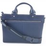 Мужская деловая сумка синего цвета из кожи Флотар VATTO (11925) - 3