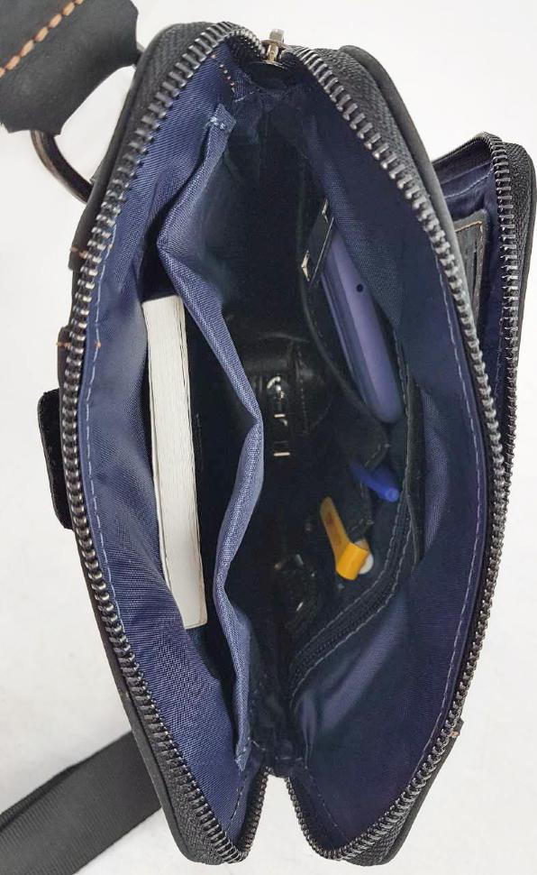Мужская сумка синего цвета из кожи VATTO (12125)