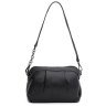Стильная женская сумка из фактурной кожи черного цвета с плечевым ремешком Keizer 71685 - 1