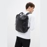 Мужской кожаный городской рюкзак из черного цвета на два отделения TARWA (19927) - 10