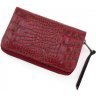 Оригинальный женский кошелек красного цвета с тиснением под крокодила Tony Bellucci (10799) - 3