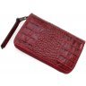 Оригинальный женский кошелек красного цвета с тиснением под крокодила Tony Bellucci (10799) - 4