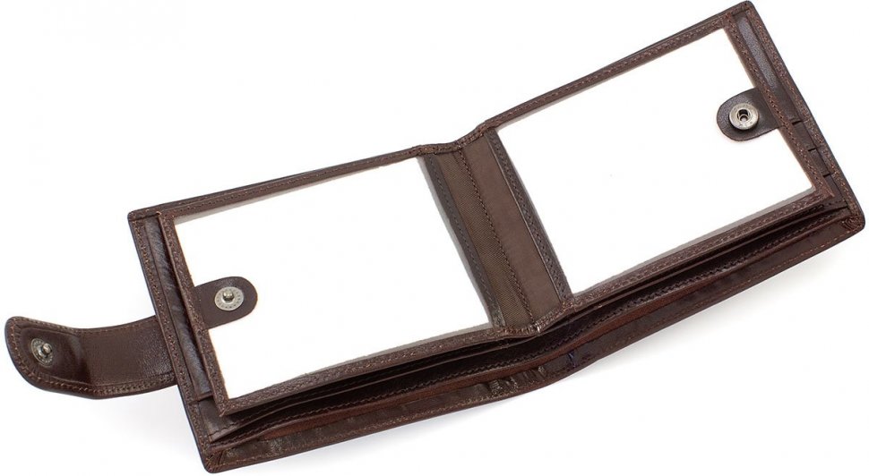 Мужской коричневый кошелек с блоком для автодокументов Marco Coverna (18397)