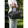 Большая женская сумка горизонтального типа из черной кожи KARYA (21031) - 4