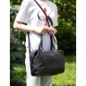 Большая женская сумка горизонтального типа из черной кожи KARYA (21031) - 5