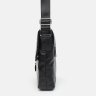 Мужская сумка-планшет на плечо из черной кожи с клапаном Keizer (21348) - 5