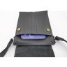 Классическая наплечная сумка планшет черного цвета с ручкой VATTO (11827) - 6