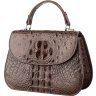 Женская сумка из натуральной кожи крокодила коричневого цвета CROCODILE LEATHER (024-18619) - 1