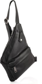 Современная мужская сумка-слинг через плечо из натуральной кожи TARWA (21655)