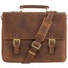 Мужской деловой портфель из натуральной винтажной кожи светло-коричневого цвета Visconti Berlin 70686 - 1