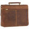 Мужской деловой портфель из натуральной винтажной кожи светло-коричневого цвета Visconti Berlin 70686 - 3