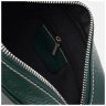 Зеленая женская сумка-кроссбоди из натуральной кожи под крокодила Keizer 71686 - 5