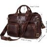 Городская сумка - рюкзак из натуральной кожи коричневого цвета VINTAGE STYLE (14590) - 3