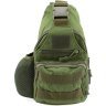Военная тактическая текстильная сумка оливкового цвета с одной лямкой - MILITARY SRYLE (21971) - 4
