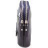 Мужской клатч синего цвета из фактурной кожи с молниевой застежкой Leather Collection (11112) - 2