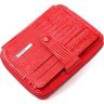 Красный компактный женский кошелек на молнии с блоком под карты KARYA (2420972) - 1