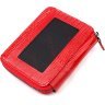 Красный компактный женский кошелек на молнии с блоком под карты KARYA (2420972) - 2