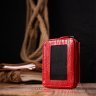 Красный компактный женский кошелек на молнии с блоком под карты KARYA (2420972) - 9