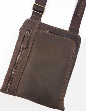 Мужская наплечная сумка-планшет коричневого цвета VATTO (12127)