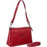 Горизонтальная красная сумка из фактурной кожи на молнии Desisan (3017-4) - 5