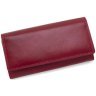 Крупный женский кошелек из гладкой кожи красного цвета с RFID - Visconti 68886 - 1