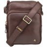 Качественная мужская сумка-планшет из натуральной кожи коричневого цвета Visconti Riley 69186 - 10