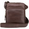 Качественная мужская сумка-планшет из натуральной кожи коричневого цвета Visconti Riley 69186 - 16