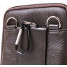 Маленькая мужская сумка на пояс из натуральной кожи темно-коричневого цвета Vintage (20481) - 7