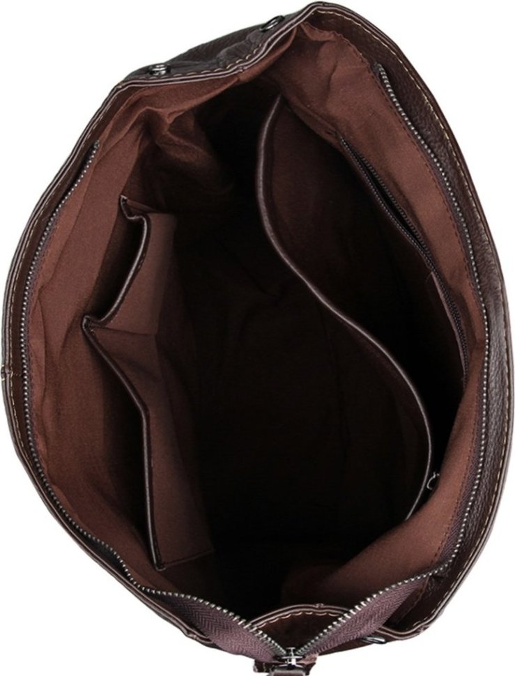 Кожаный городской рюкзак коричневого цвета VINTAGE STYLE (14619)