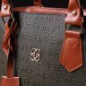Деловая женская сумка из эко-кожи оливкового цвета Vintage (18716) - 10