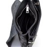 Мужская черная сумка через плечо из натуральной кожи с фиксацией на клапан TARWA (19810) - 8