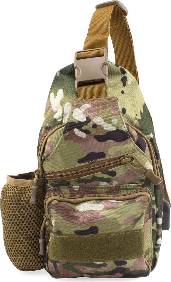 Текстильная тактическая военная сумка-слинг с одной лямкой MILITARY STYLE (21972)