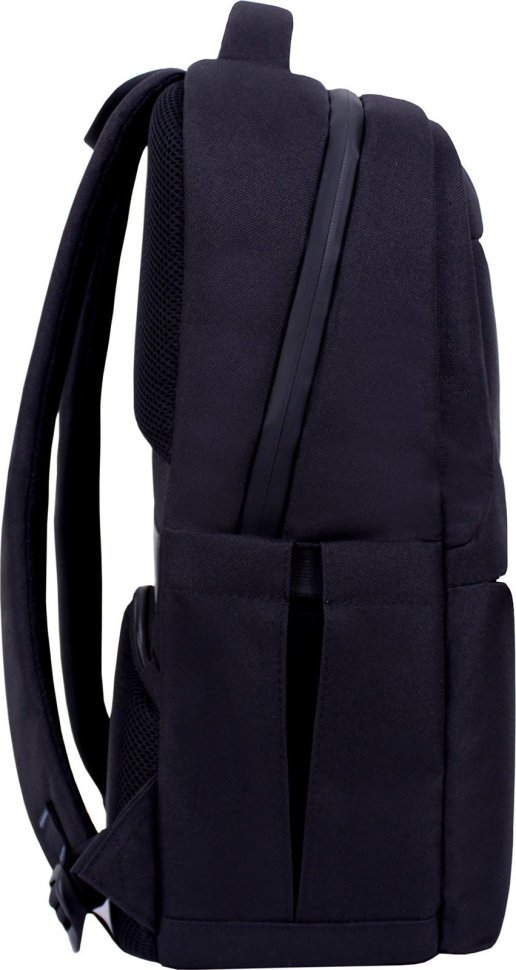 Удобный текстильный рюкзак под ноутбук черного цвета Bagland (53587)