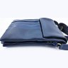 Сумка планшет кожаная синего цвета с плечевым ремнем и ручкой VATTO (11829) - 7