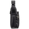 Черная мужская кожаная сумка на плечо небольшого размера Visconti Riley 69187 - 13