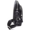 Черная мужская кожаная сумка на плечо небольшого размера Visconti Riley 69187 - 2