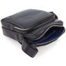 Черная мужская кожаная сумка на плечо небольшого размера Visconti Riley 69187 - 7