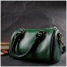 Зеленая женская сумка из натуральной кожи с двумя короткими ручками Vintage 2422351 - 9