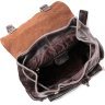 Стильный мужской рюкзак коричневого цвета с клапаном VINTAGE STYLE (14668) - 5