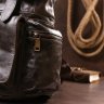 Стильный мужской рюкзак коричневого цвета с клапаном VINTAGE STYLE (14668) - 9