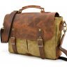 Мужская сумка-портфель водостойкой ткани с кожаным клапаном TARWA (19676) - 1