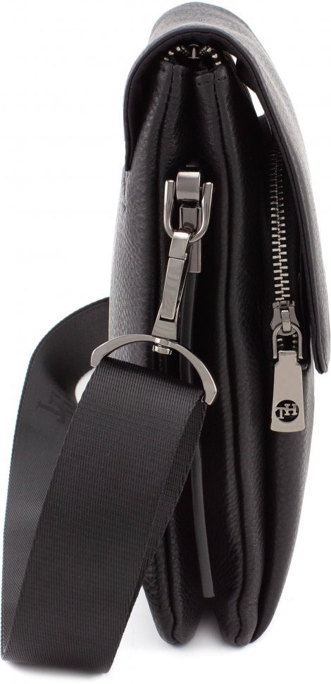 Повседневная мужская наплечная сумка с клапаном H.T. Leather (10222)