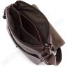 Кожаная плоская сумка в коричневом цвете с клапаном Leather Collection (11519) - 8