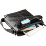 Многофункциональная мужская сумка-планшет из натуральной кожи черного цвета SHVIGEL (11181) - 3