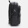 Чорний чоловічий рюкзак зі шкірозамінника на блискавичній застібці Monsen 64888 - 4