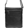 Мужская черная сумка на плечо среднего размера из натуральной кожи Borsa Leather (21324) - 3