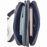 Кожаная мужская сумка на плечо синего цвета VATTO (12129) - 2