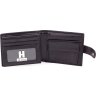 Мужское практичное портмоне из натуральной кожи черного цвета ﻿H-Leather Accessories (21535) - 2